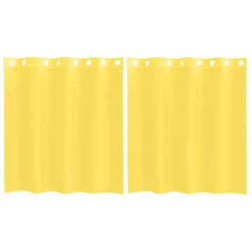 Voile Curtains with Grommets - Yellow (2 pcs) | Hipo Market