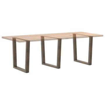 V-Shape Dining Table Legs (3 pcs) - Natural Steel, 80 cm