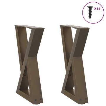 Coffee Table Legs 2 pcs Natural Steel - Sturdy & Stylish