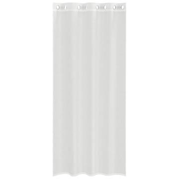 Voile Curtains with Grommets - Elegant White, 2 pcs