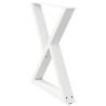 White Dining Table Legs - 2 pcs Steel 80x(72-73.3) cm