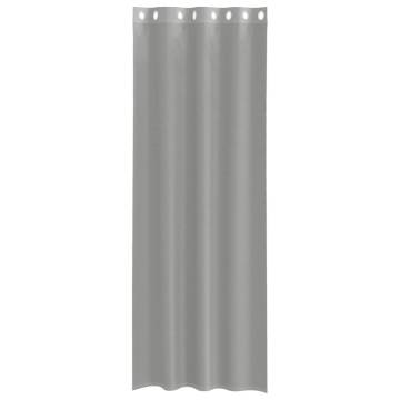 Voile Curtains with Grommets - Light Grey 140x300 cm (2 pcs)