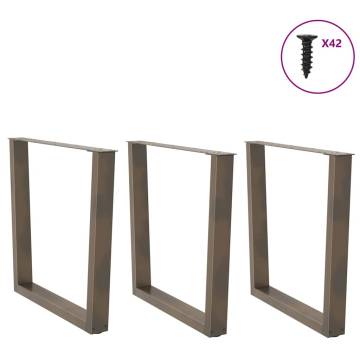 V-Shape Dining Table Legs - Stylish and Durable Steel Set