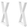 Stylish White Steel Dining Table Legs - 2 pcs | HipoMarket