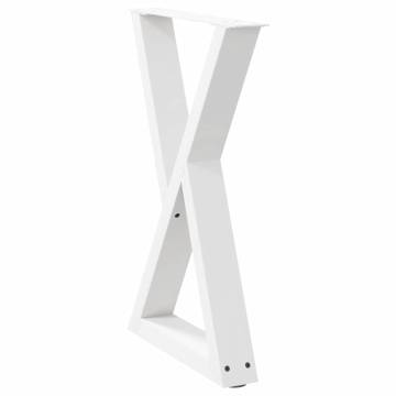 Stylish White Steel Dining Table Legs - 2 pcs | HipoMarket