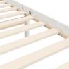 White Bed Frame with Headboard - 100x200 cm Solid Wood