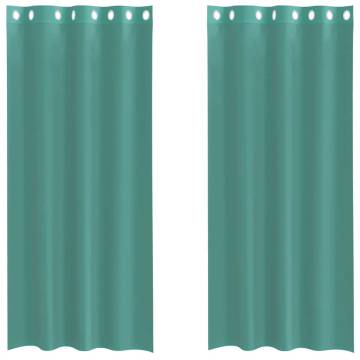 Turquoise Voile Curtains with Grommets - 2 pcs | HipoMarket