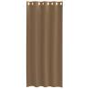 Voile Curtains with Grommets - Light Brown, 2 Pcs | HipoMarket