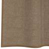 Voile Curtains with Grommets - Light Brown, 2 Pcs | HipoMarket