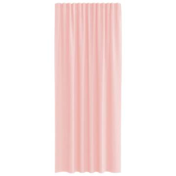 Voile Curtains with Loops 2 pcs Pink 140x245 cm | HipoMarket