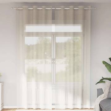 Voile Curtains with Grommets - Cream 140x300 cm | HipoMarket