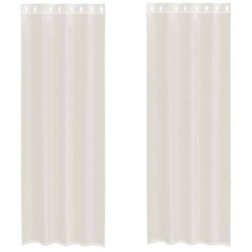 Voile Curtains with Grommets - Cream 140x300 cm | HipoMarket