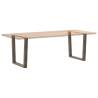 V-Shape Dining Table Legs - Natural Steel | 80x(72-73.3) cm