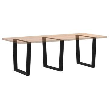 V-Shape Dining Table Legs - Black Steel (3 pcs) | Hipomarket