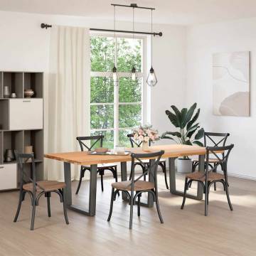 V-Shape Dining Table Legs - Anthracite Steel 3 pcs | HipoMarket