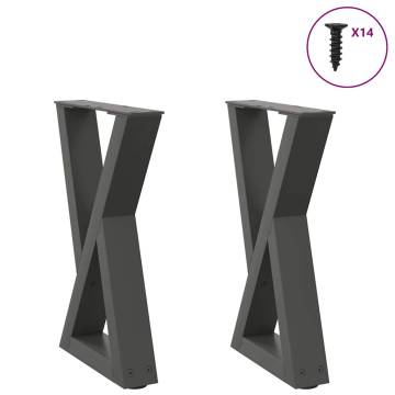 Stylish Anthracite Coffee Table Legs - Durable Steel Design