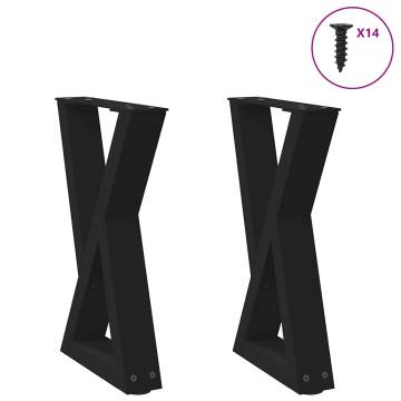 Black Coffee Table Legs - 2 pcs Steel | HipoMarket