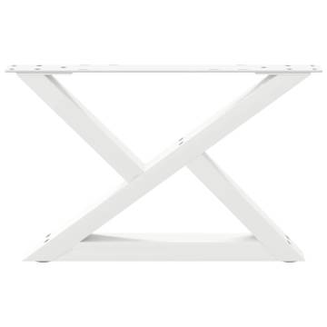 Stylish White Coffee Table Legs - 50x(30-31.3) cm Steel (2 pcs)