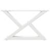 Stylish White Coffee Table Legs - 50x(30-31.3) cm Steel (2 pcs)