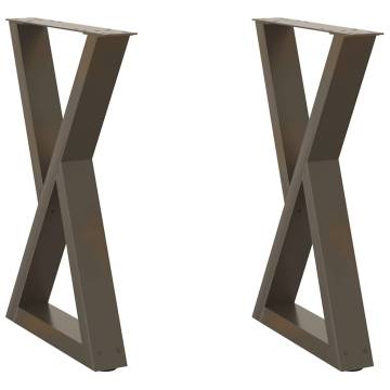 Dining Table Legs 2 pcs Natural Steel - Durable & Modern Design