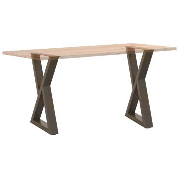 Dining Table Legs 2 pcs Natural Steel - Durable & Modern Design