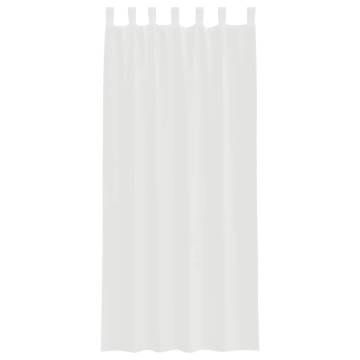 Voile Curtains with Rod Pockets - 2 pcs White | Hipo Market