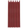 Wine Red Voile Curtains with Rod Pockets - 2 pcs