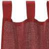 Wine Red Voile Curtains with Rod Pockets - 2 pcs