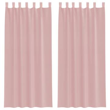 Voile Curtains with Rod Pockets - Pink | HipoMarket