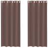 Voile Curtains with Grommets - Brown, 140x245 cm, 2 pcs | HipoMarket