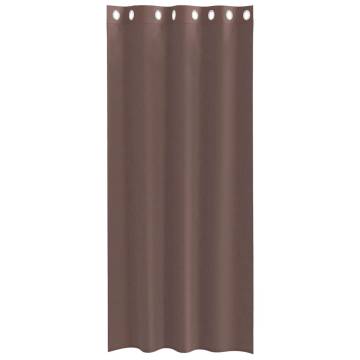 Voile Curtains with Grommets - Brown, 140x245 cm, 2 pcs | HipoMarket