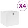 Storage Boxes 4 pcs Non-woven Fabric 28x28x28 cm White Colour white Quantity in Package 4 Number of 1 