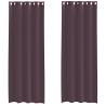 Purple Voile Curtains with Grommets - 140x260 cm | 2 pcs