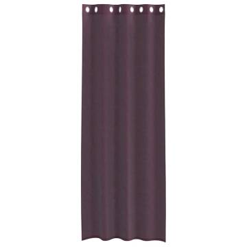 Purple Voile Curtains with Grommets - 140x260 cm | 2 pcs