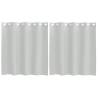 Voile Curtains with Grommets - Light Grey, 140x140 cm (2 pcs)