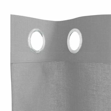 Light Grey Voile Curtains with Grommets - 2 pcs 140x260 cm