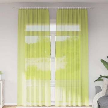 Voile Curtains with Tab Top - Apple Green | HiPoMarket