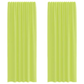 Voile Curtains with Tab Top - Apple Green | HiPoMarket