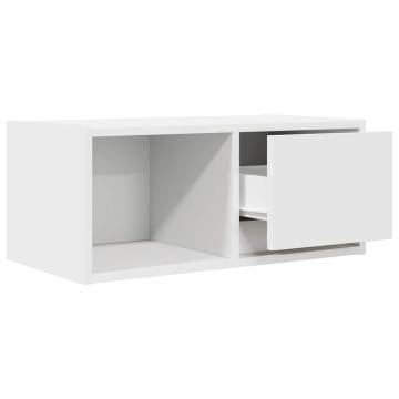 Elegant White TV Cabinet - 60x31x25.5 cm Engineered Wood