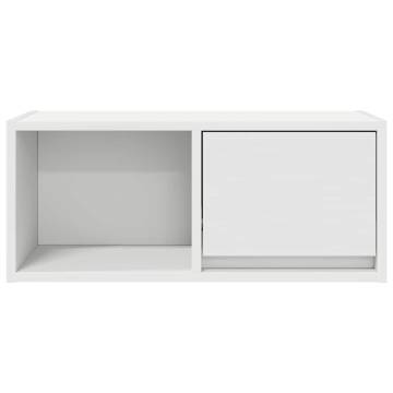 Elegant White TV Cabinet - 60x31x25.5 cm Engineered Wood