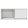 Elegant White TV Cabinet - 60x31x25.5 cm Engineered Wood