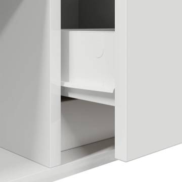 Elegant White TV Cabinet - 60x31x25.5 cm Engineered Wood