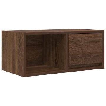 Brown Oak TV Cabinet - Durable Engineered Wood | Hipomarket