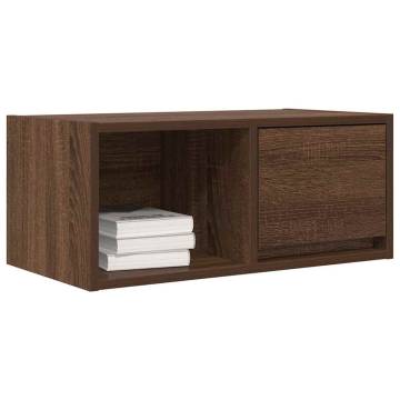 Brown Oak TV Cabinet - Durable Engineered Wood | Hipomarket