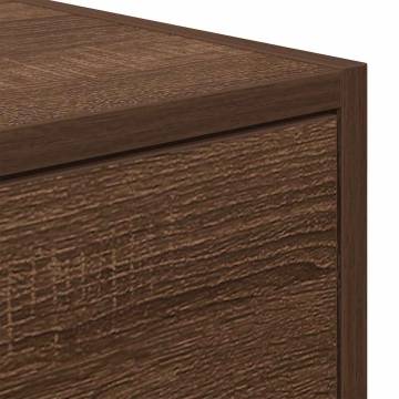 Brown Oak TV Cabinet - Durable Engineered Wood | Hipomarket