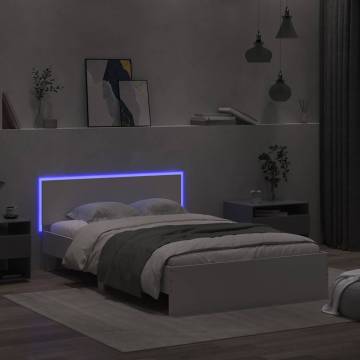 Stylish Bed Frame with LED Headboard - 140x200 cm - Hipo Market