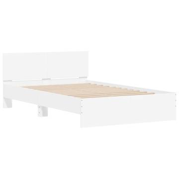 Stylish Bed Frame with LED Headboard - 140x200 cm - Hipo Market