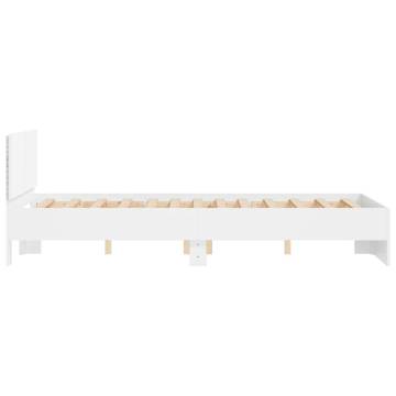 Stylish Bed Frame with LED Headboard - 140x200 cm - Hipo Market