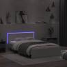 Stylish Bed Frame with LED Headboard - 120x200 cm White