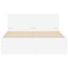 Stylish Bed Frame with LED Headboard - 120x200 cm White